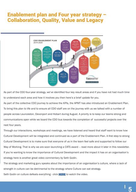 TasWater CDO Newsletter September 2019