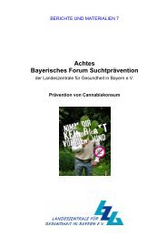 Achtes Bayerisches Forum Suchtprävention - Landeszentrale für ...