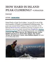 How Hard is Island Peak Climbing