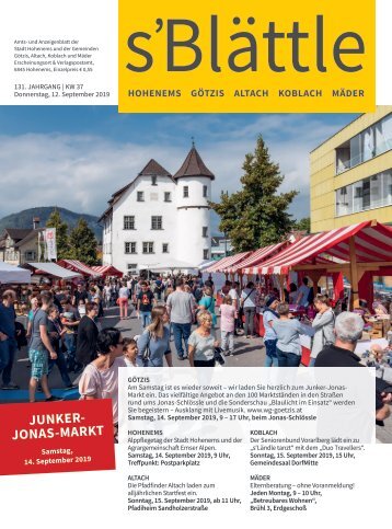 s'Blättle Nr. 37 - Do, 12. September 2019