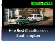 Hire Best Chauffeurs in Southampton