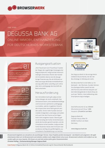 TYPO3-Case Study Degussa Bank | Browserwerk GmbH