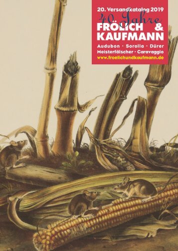 Frölich & Kaufmann 20. Versandkatalog 2019