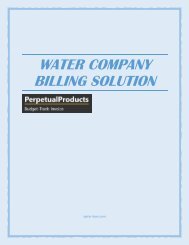 Water Company Billing Solution - spicer-baer.com