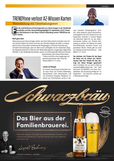 TRENDYone | Das Magazin - Augsburg - September 2018