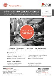 Short Term Professional Courses in Design by ARCH College of Design 