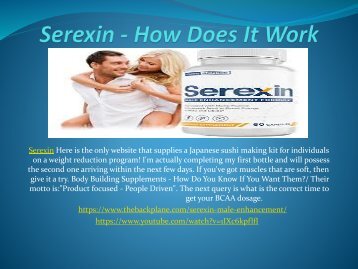 Serexin - Advantages And Disadvantages,Buy Now