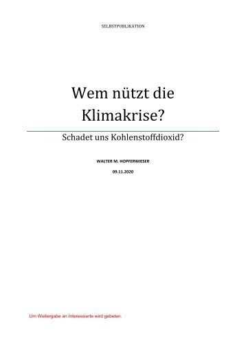 Wem nützt die Klimakrise?