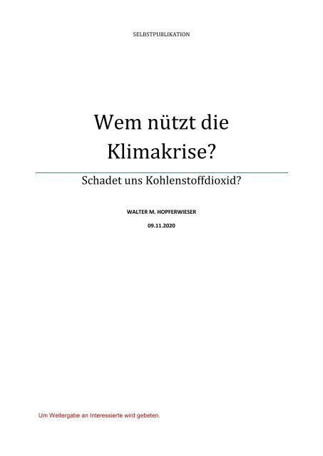 Wem nützt die Klimakrise?