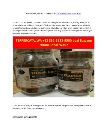 TERPERCAYA, WA +62 852-1533-9500  Jual Bawang Hitam untuk Wasir