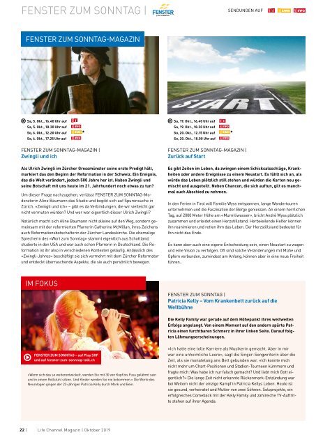 Life Channel Magazin Oktober 2019