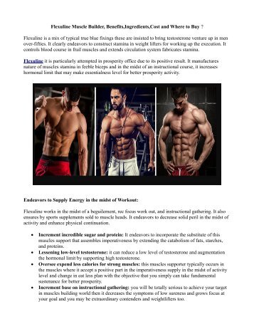 How Do Flexuline Pills Work?