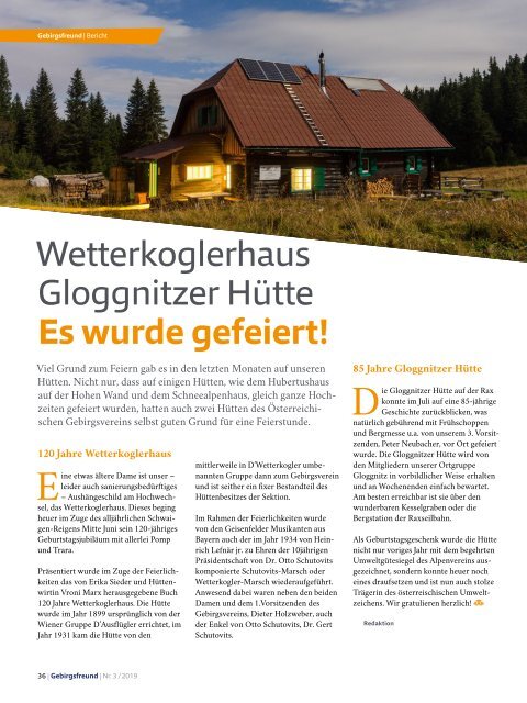 Gebirgsfreund Nr. 3/2019