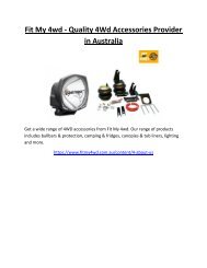 Fit My 4wd - Quality 4Wd Accessories Provider in Australia