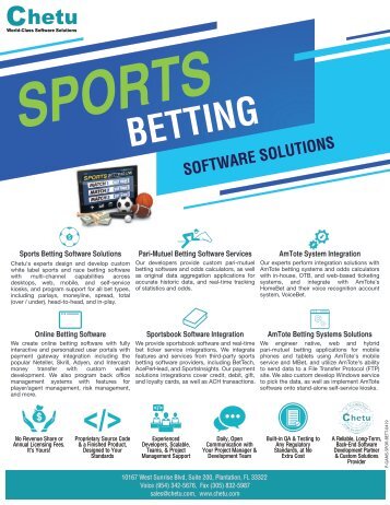 Sports Betting Software Solutions