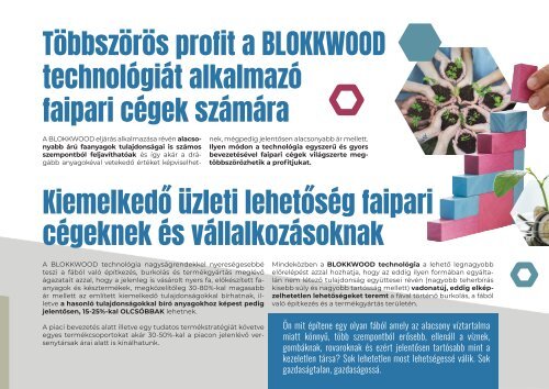 BLOKKWOOD - A jövő faanyaga