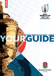 England Rugby Travel RWC 2019 Client Information Guide