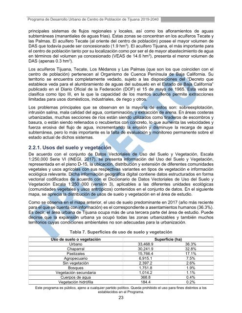 Síntesis del Programa de Desarrollo Urbano de Centro de Población de TIjuana 2019-2040