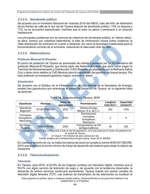 Síntesis del Programa de Desarrollo Urbano de Centro de Población de TIjuana 2019-2040