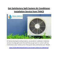 Get Satisfactory Spilt System Air Conditioner Installation Service from THACS