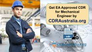 CDR for Mechanical Engineer Australia by CDRAustralia.org