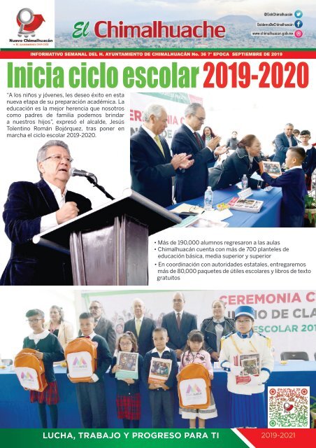 El Chimalhuache | Inicio ciclo escolar 2019-2020