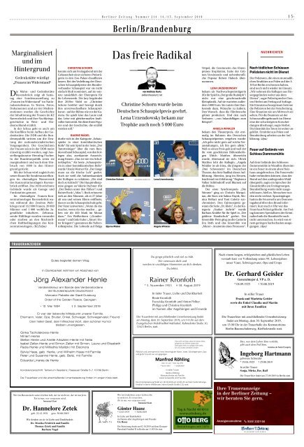 Berliner Zeitung 14.09.2019