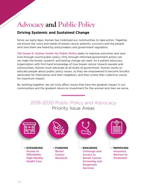 Susan G. Komen Mission Impact Report 2019