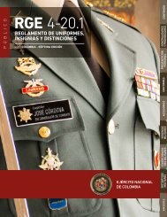  REGLAMENTO DE UNIFORMES-INSIGNIAS Y DISTINCIONES DE EJÉRCITO NACIONAL