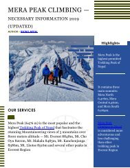 MERA PEAK CLIMBING — NECESSARY INFORMATION 2019 (UPDATED)