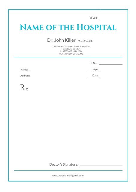 medical prescription format medical prescription format