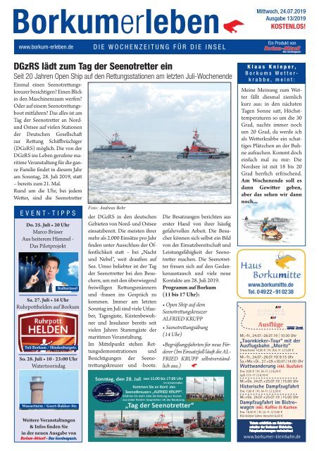 24 07 2019 Borkumerleben Die Wochenzeitung