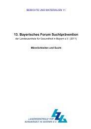 13. Bayerisches Forum Suchtprävention - Landeszentrale für ...