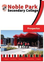 Noble Park Secondary College Prospectus 2019