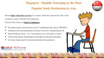 Check out the reasons to Study in Singapore