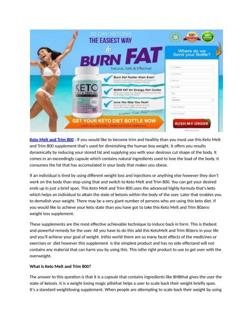 M3lt diet pills