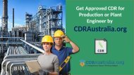 CDR for Production or Plant Engineer Australia by CDRAustralia.org