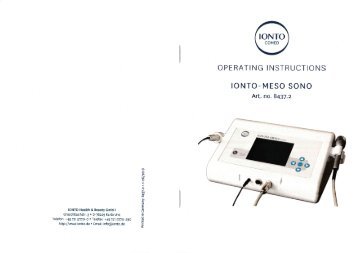Meso/Sono Operating Manual