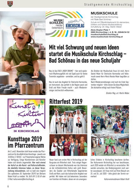 Stadtnachrichten Kirchschlag Ausgabe 231 September 2019