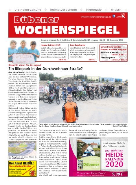 Dübener Wochenspiegel - Ausgabe 18 - Jahrgang 2019