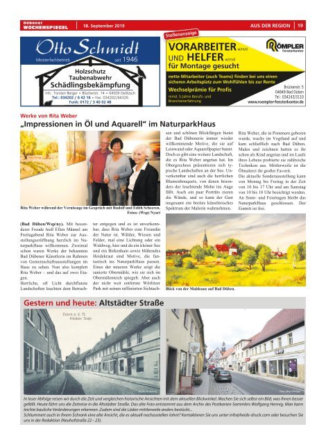 Dübener Wochenspiegel - Ausgabe 18 - Jahrgang 2019