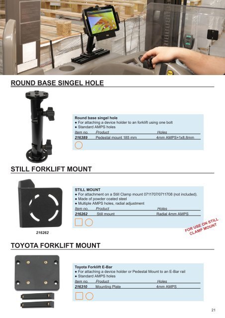 Brodit Pedestal Mounts