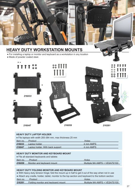 Brodit Pedestal Mounts