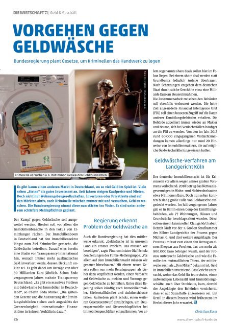 Die Wirtschaft Köln Ausgabe 06 / 2019