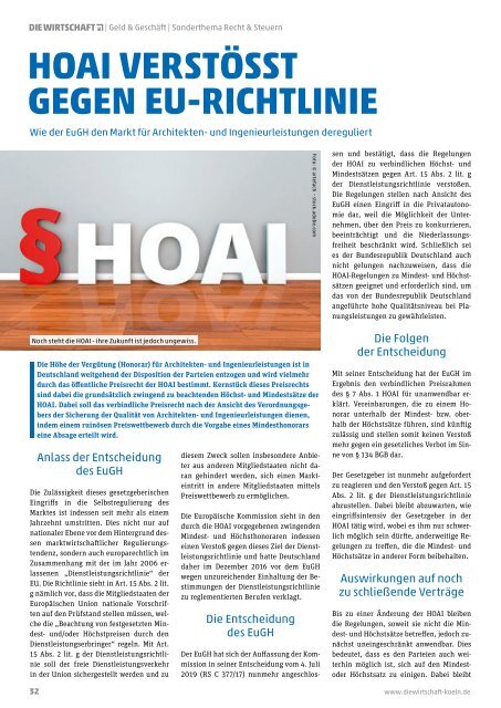 Die Wirtschaft Köln Ausgabe 06 / 2019