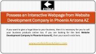 Web Development Company in Phoenix Arizona AZ