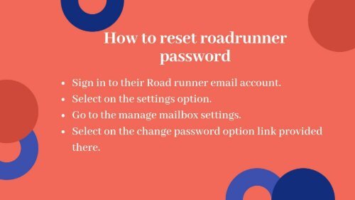 How to Reset Roadrunner Email Password