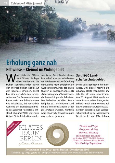 Zehlendorf Mitte Journal Oktober/November 2019