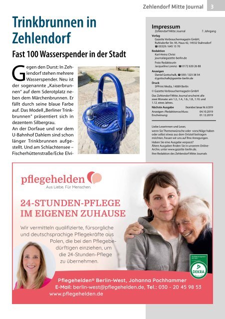 Zehlendorf Mitte Journal Oktober/November 2019