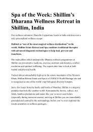Evening Standard, Shillim Dharana Wellness Retreat, Danielle Copperman, 11th September 2019